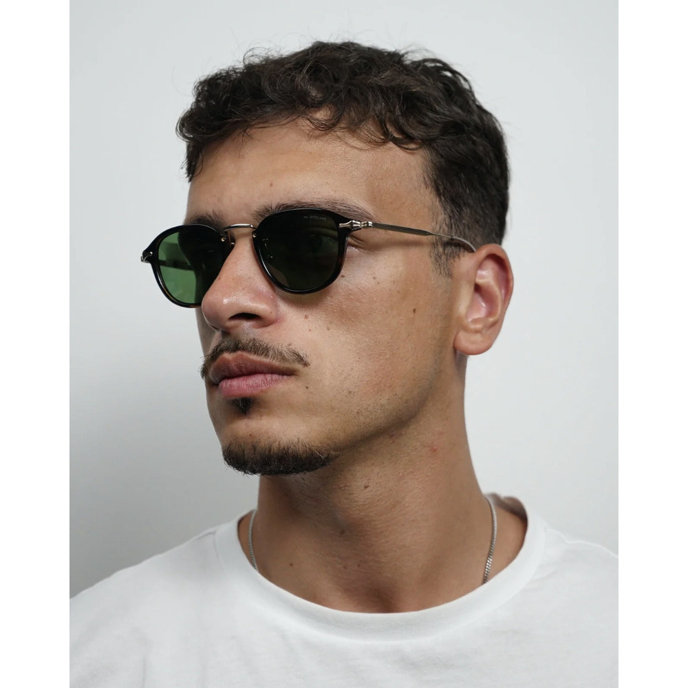 Mont Blanc Mb0336s Sunglasses Havana Gold Acetate/Metal Square